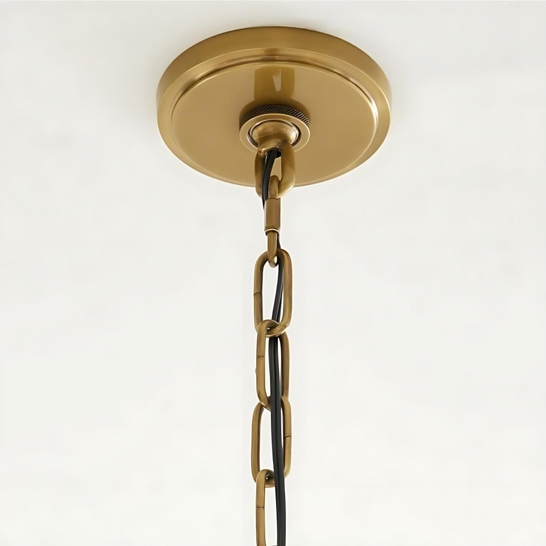 Reticula Open Iron Frame Chandelier - Indoor and Outdoor Hanging Light for Dining Room Living Room Entry