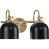 Farmhouse Metal Shade Bath Vanity Light - Chrome Polished Wall Sconce