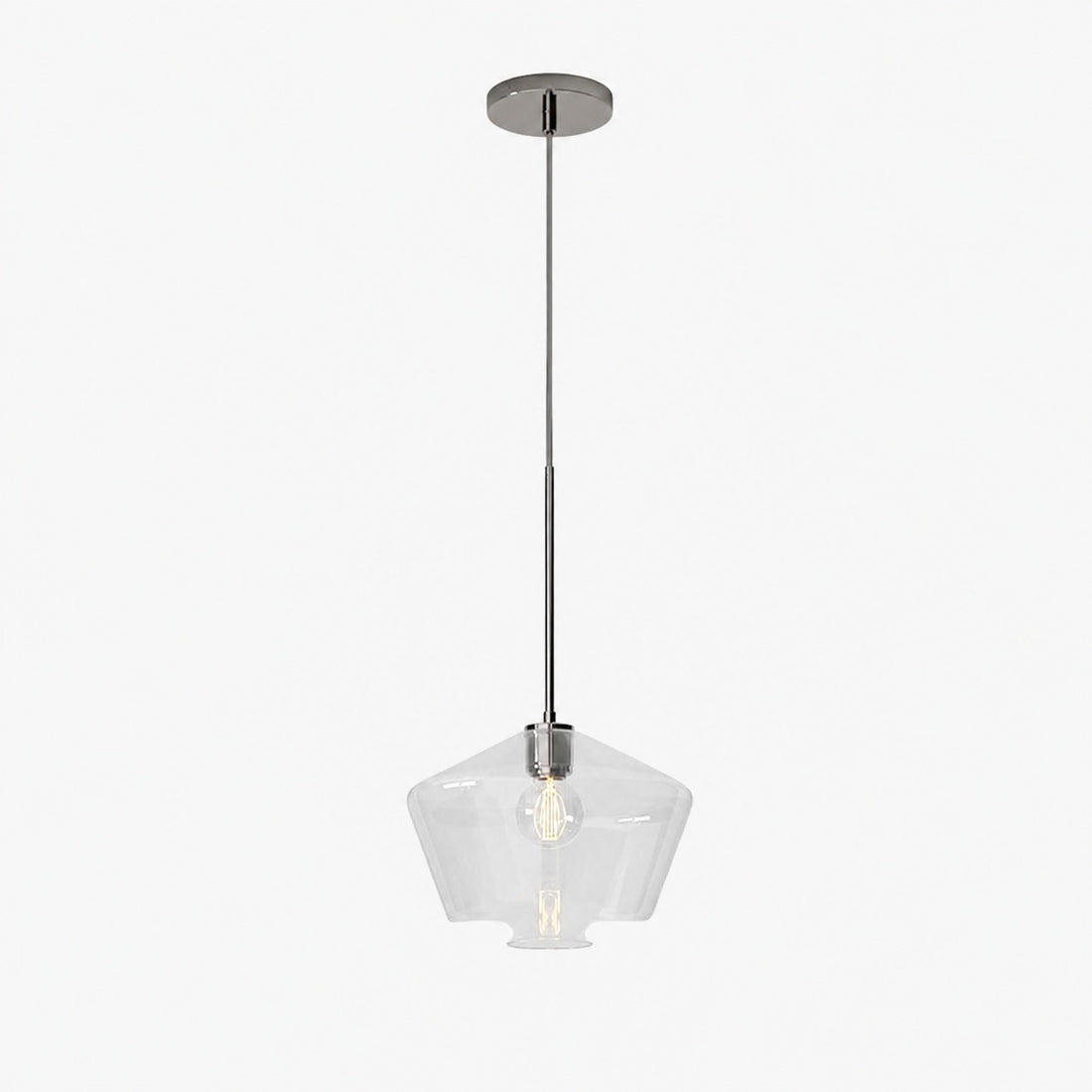 Merin Transparent Glass Sculpture Geometric Chandelier