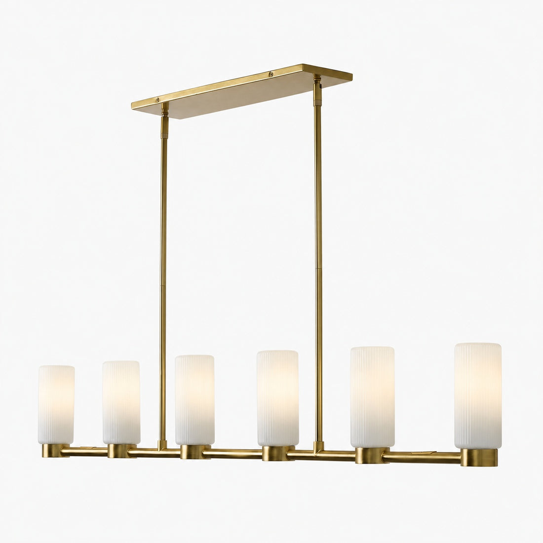 Rivora Fluted Glass Chandelier – Elegant Ribbed Lasting Design
