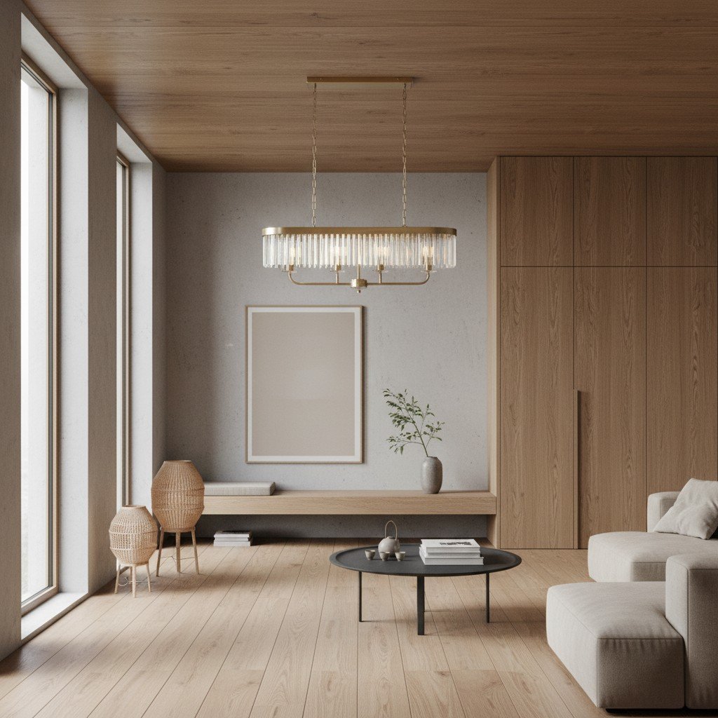 Beveline 4-Light Linear Ceiling Pendant With Cut Faceted Glass - Sleek Metal Frame For Dining