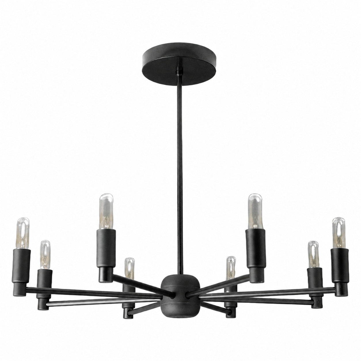 Mobilux Line Modern Chandelier - 8 Arm Mid Century Hanging Light
