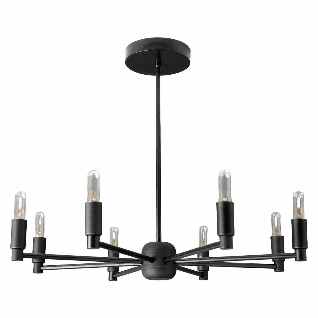 Mobilux Line Modern Chandelier - 8 Arm Mid Century Hanging Light