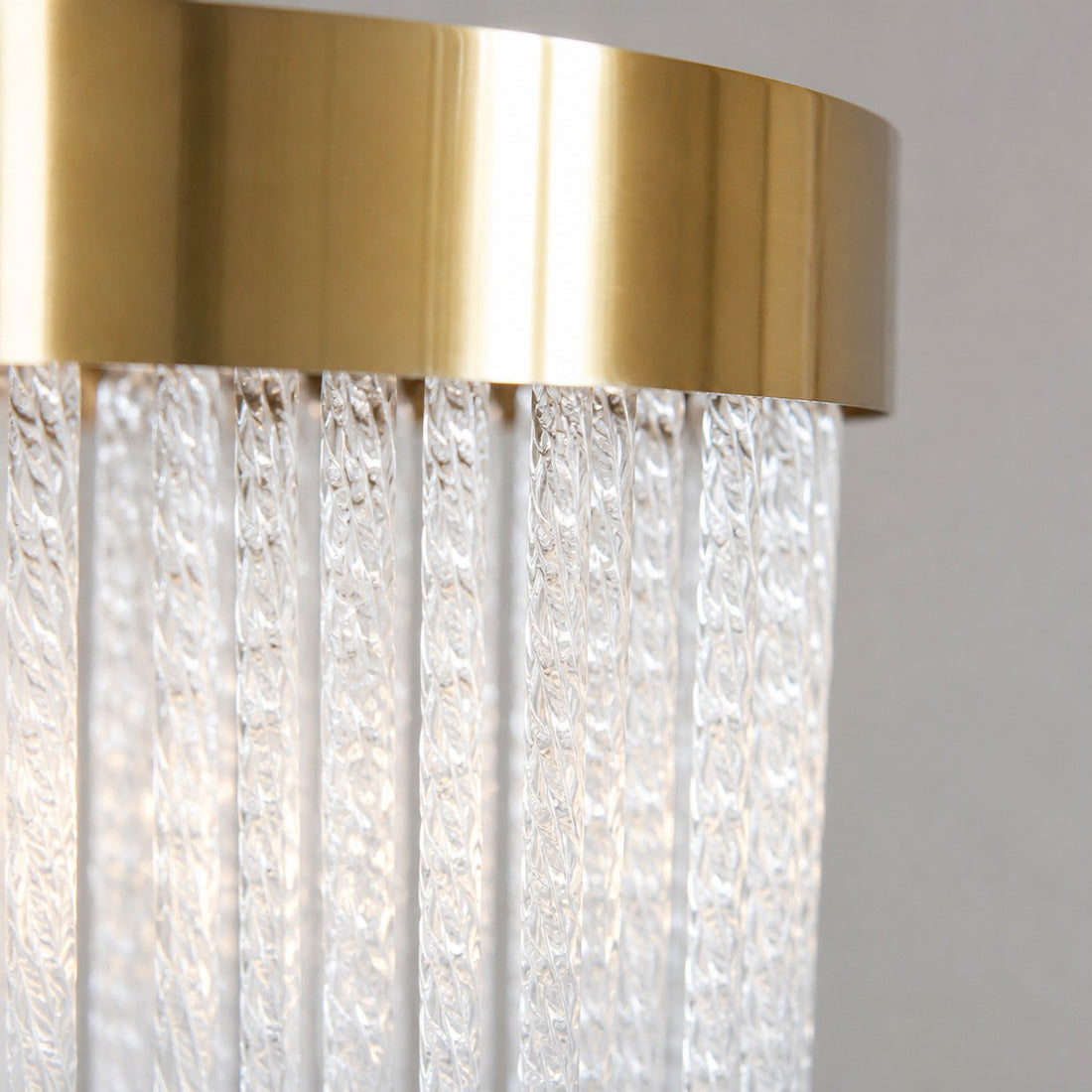 Cavara Multi-Tier Glass Rod Chandelie – Tiered Brass Pendant for Dining and Entry