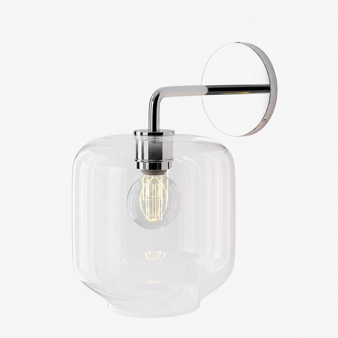Lumivelle Pebble Sconce - Stylish Wall Light - Glass & Metal, Energy Efficient