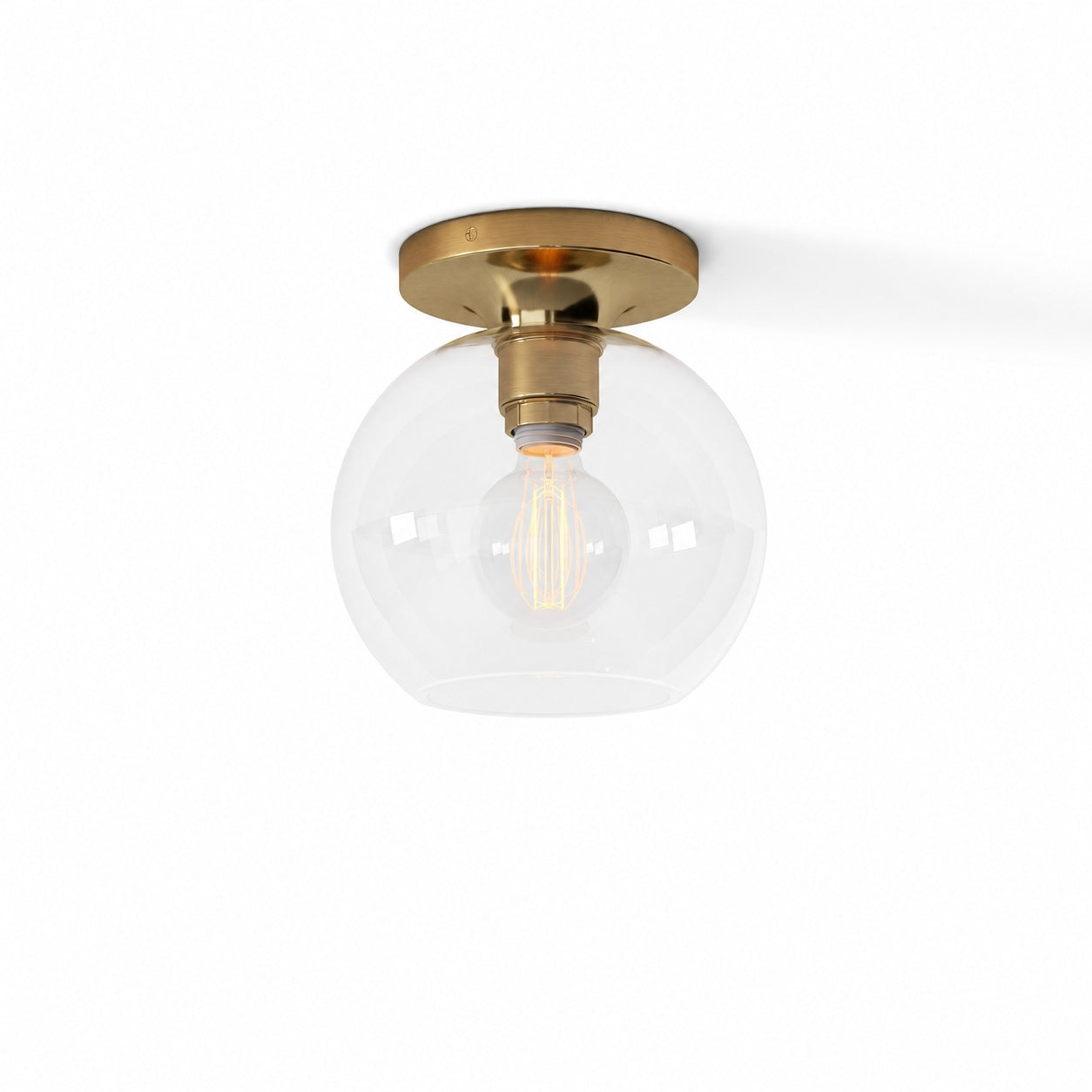 Selvion Modern Globe Pendant Light - Damp-Rated Bathroom Lighting - Luxe Glass Shade
