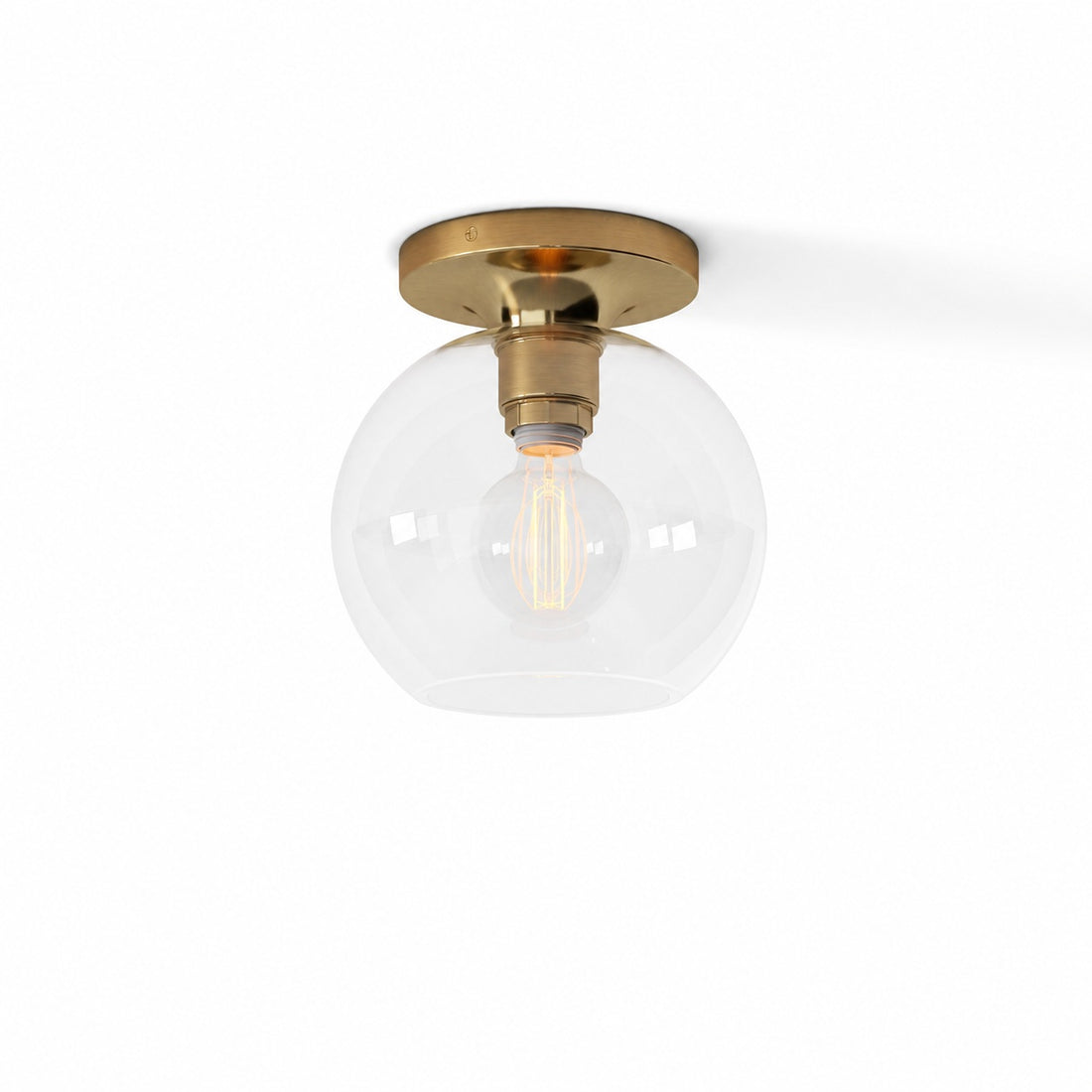 Selvion Modern Globe Pendant Light - Damp-Rated Bathroom Lighting - Luxe Glass Shade