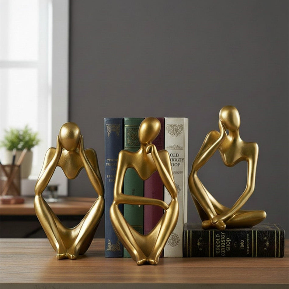 Floxo Geometric Dog Sculpture Modern Decor - Minimalist Iron Art for Desk