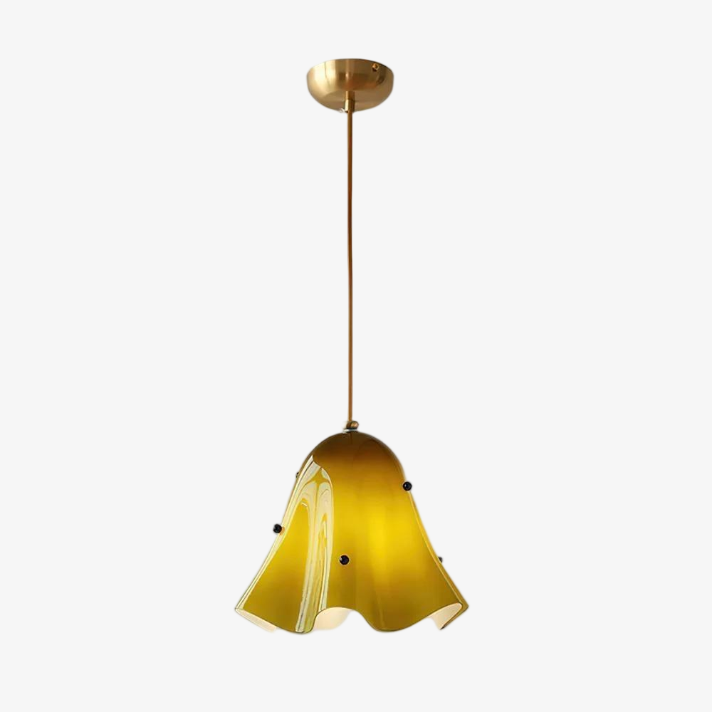 Bellina Artistic Glass Pendant Light - Modern Bloom Inspired Hanging Ceiling Lamp