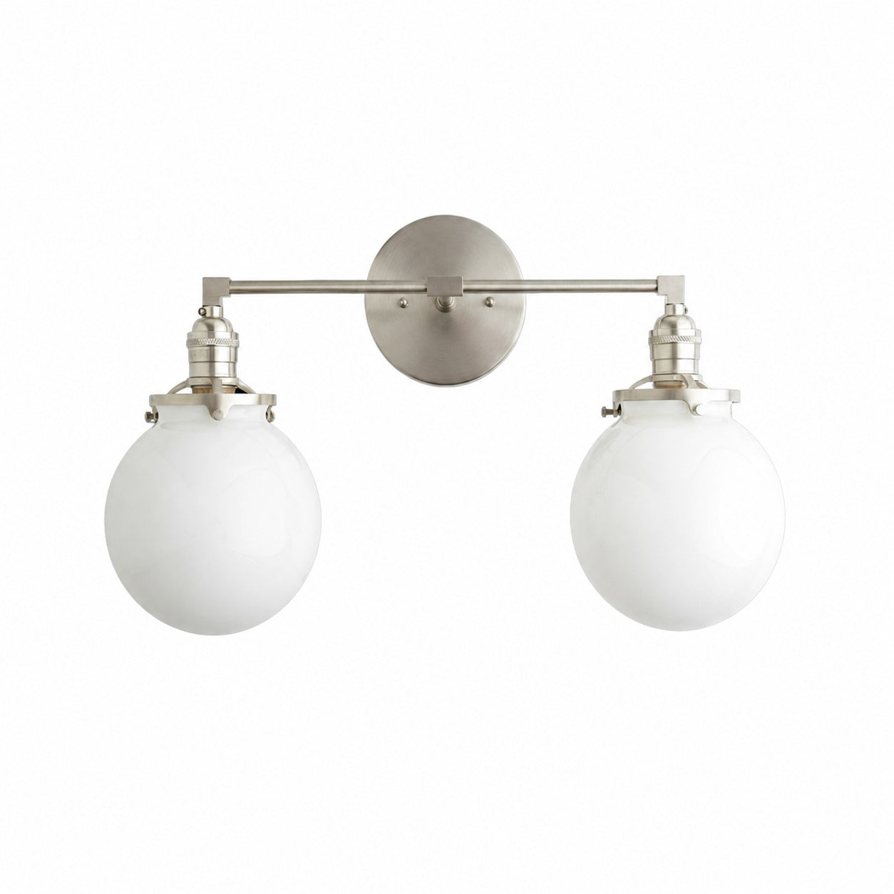 Lumio Globe Glass Globe Vanity Light - Modern Two Light Bathroom Sconce