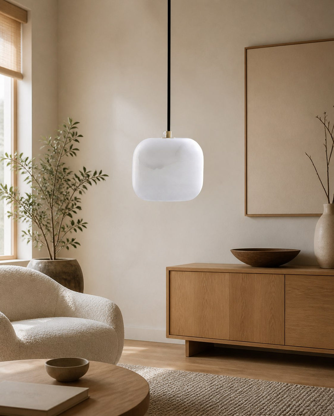 Alabaster Bedside Pendant Light