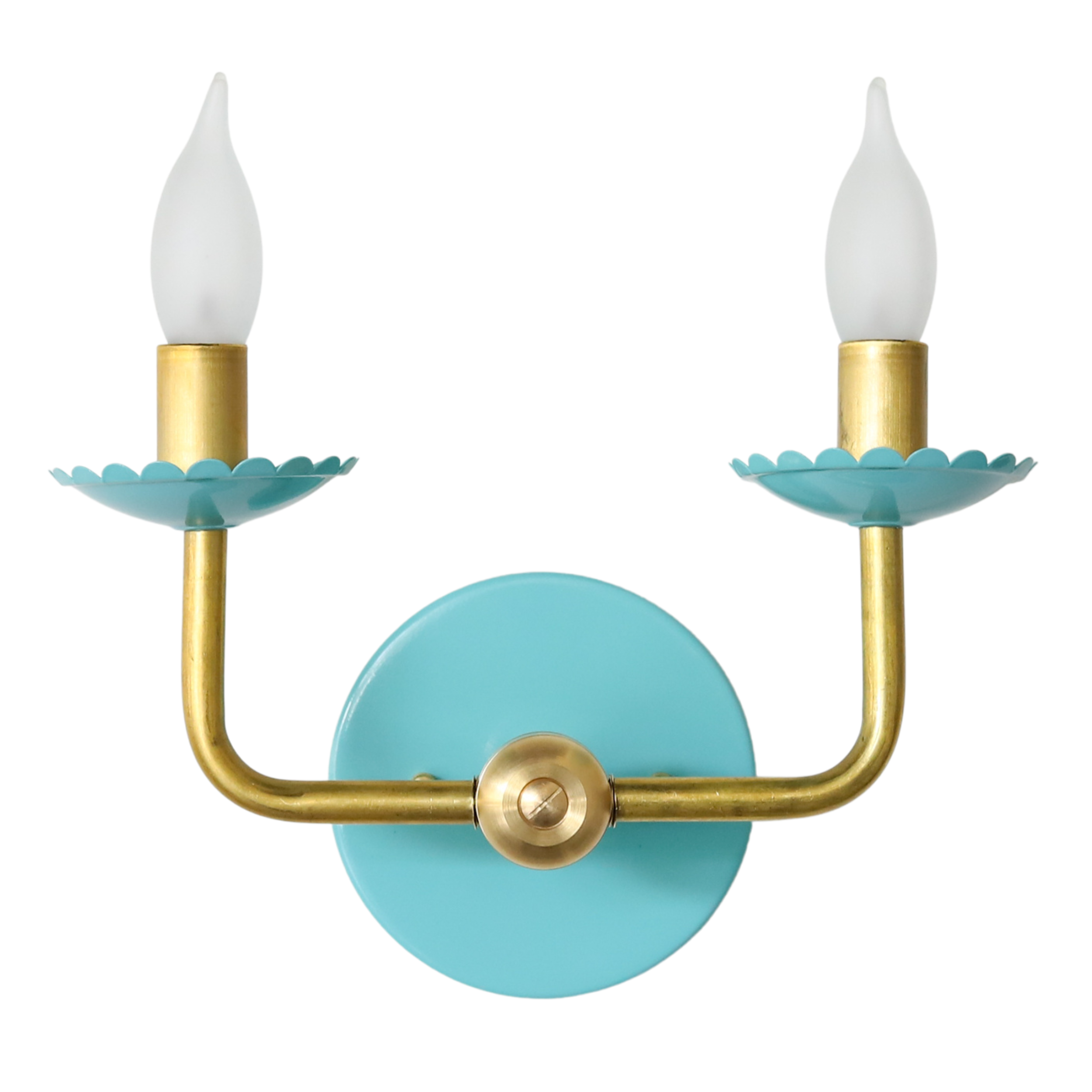 Retro Two Light Wall Sconce - Scalloped Design for Elegant Interiors