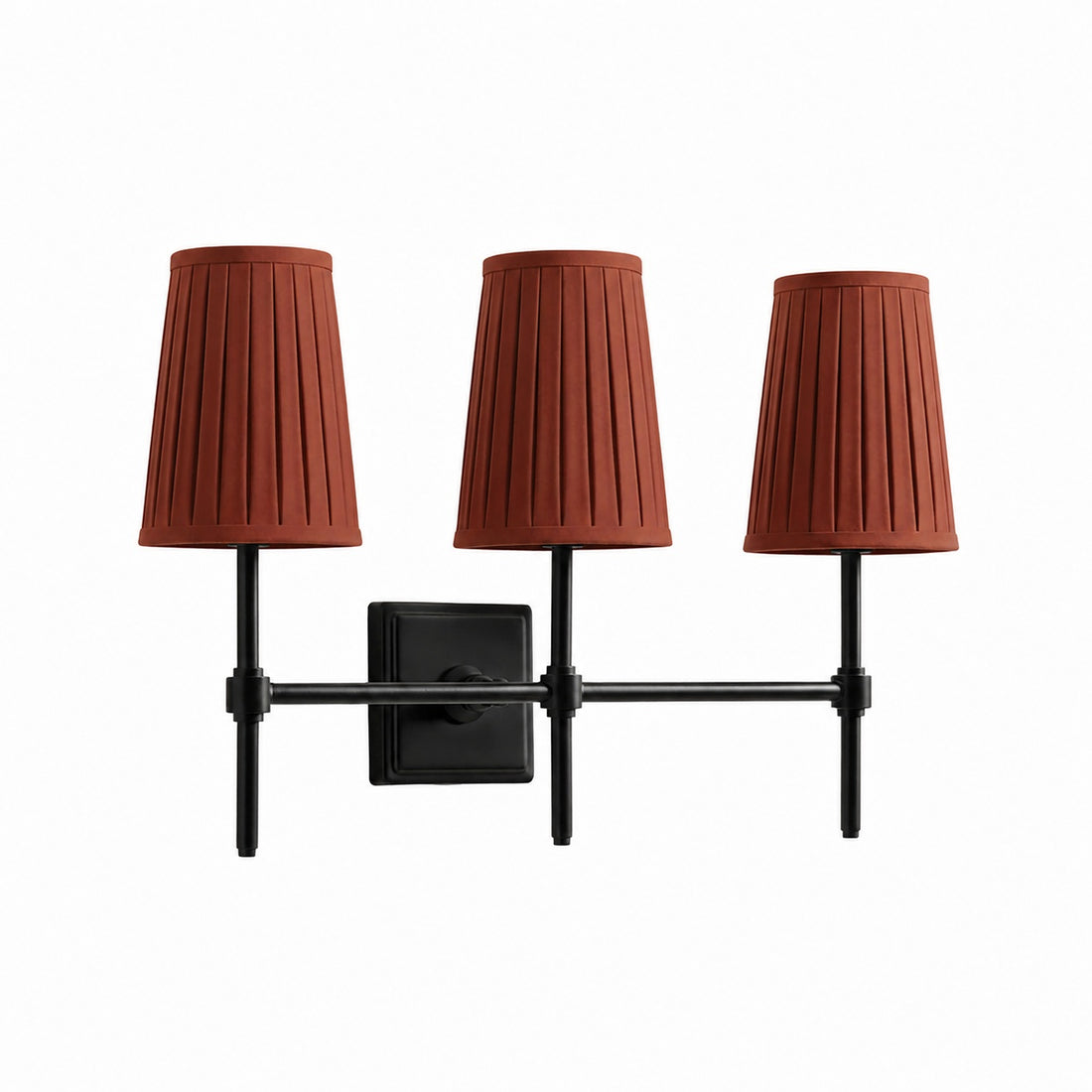 Derlina White Linen Shades Wall Lamp – Retro Metal Multi-Head Lighting Fixture