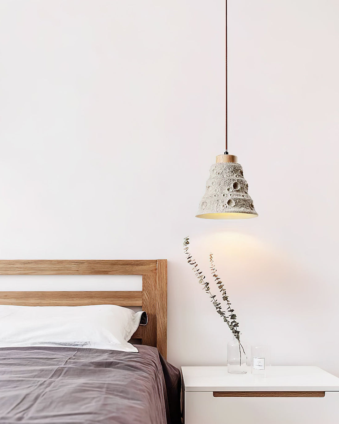 Japanese Wabi Sabi Cement Bell Shape Pendant Light