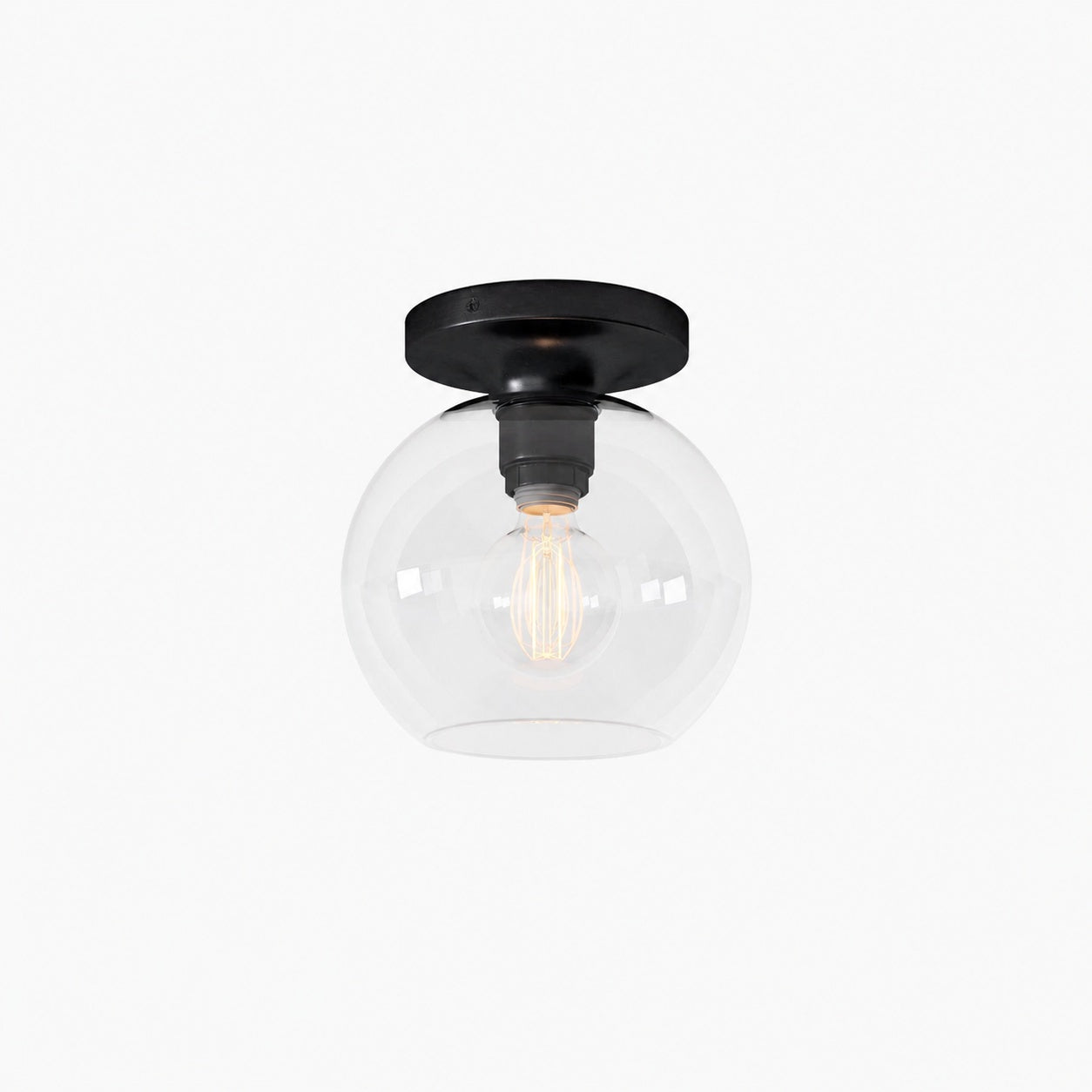 Selvion Modern Globe Pendant Light - Damp-Rated Bathroom Lighting - Luxe Glass Shade