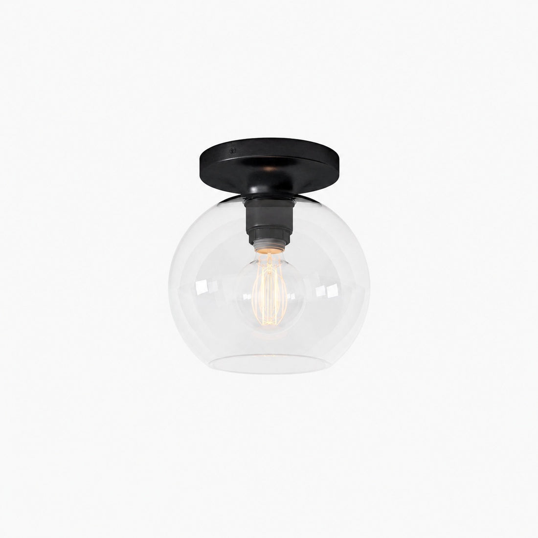 Selvion Modern Globe Pendant Light - Damp-Rated Bathroom Lighting - Luxe Glass Shade