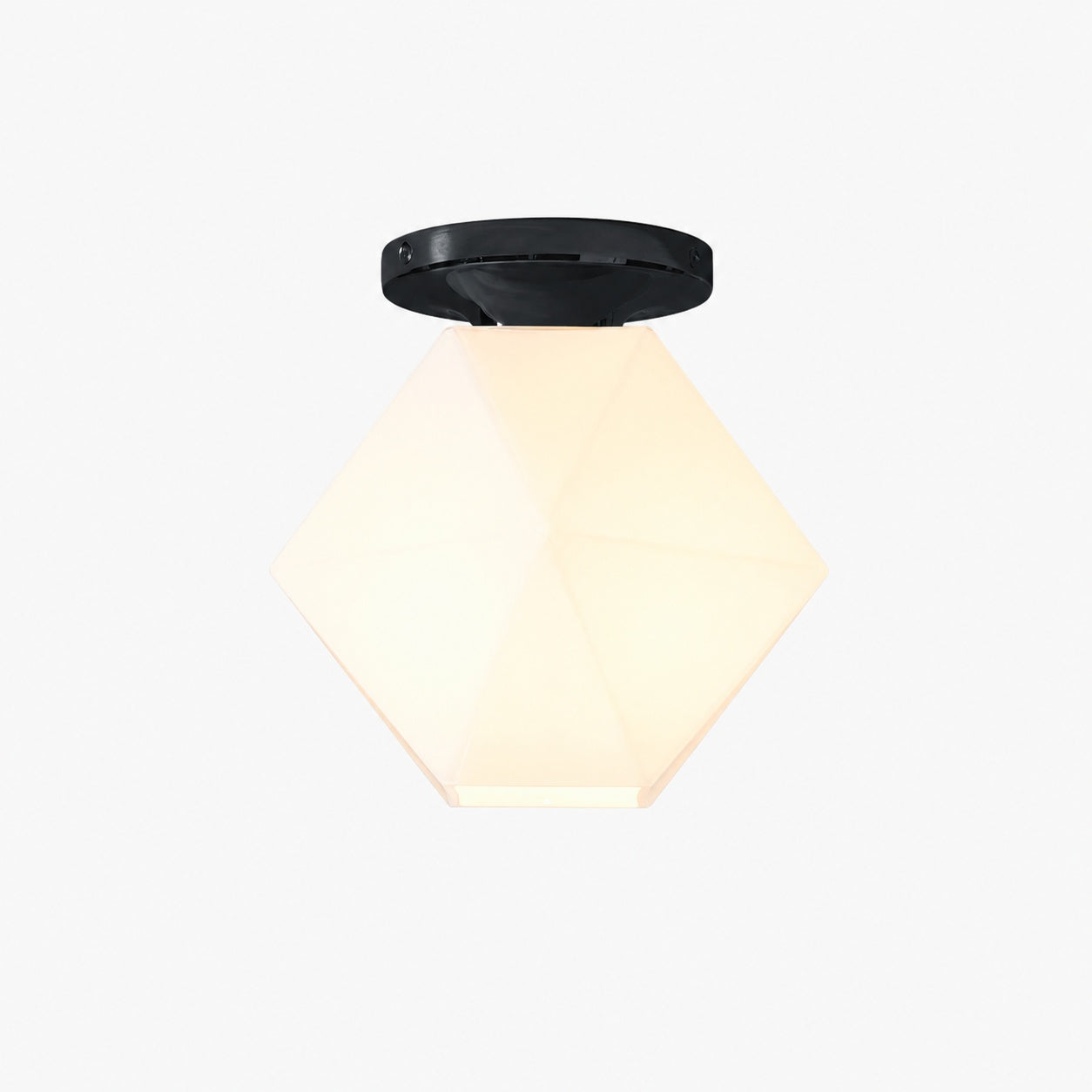 Talvior Sculptural Flush Mount Ceiling Light – Faceted Glass for Modern Interiors
