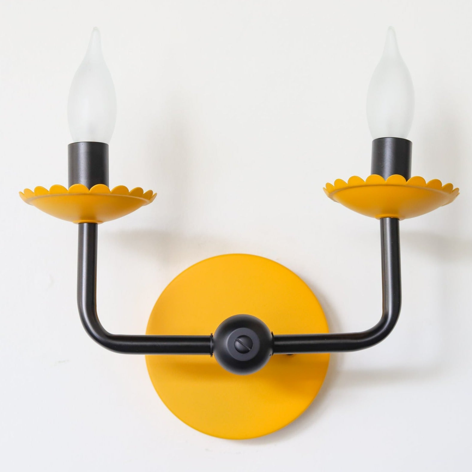 Retro Two Light Wall Sconce - Scalloped Design for Elegant Interiors