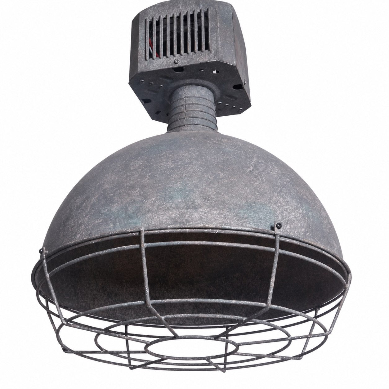 Caged Industrial Metal Pendant Light