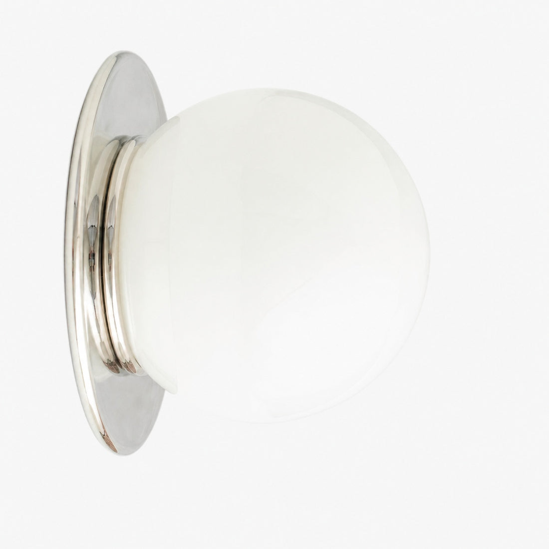 Glorica Glass Solid Brass Vanity Sconce - Compact Flush Mount Globe Light
