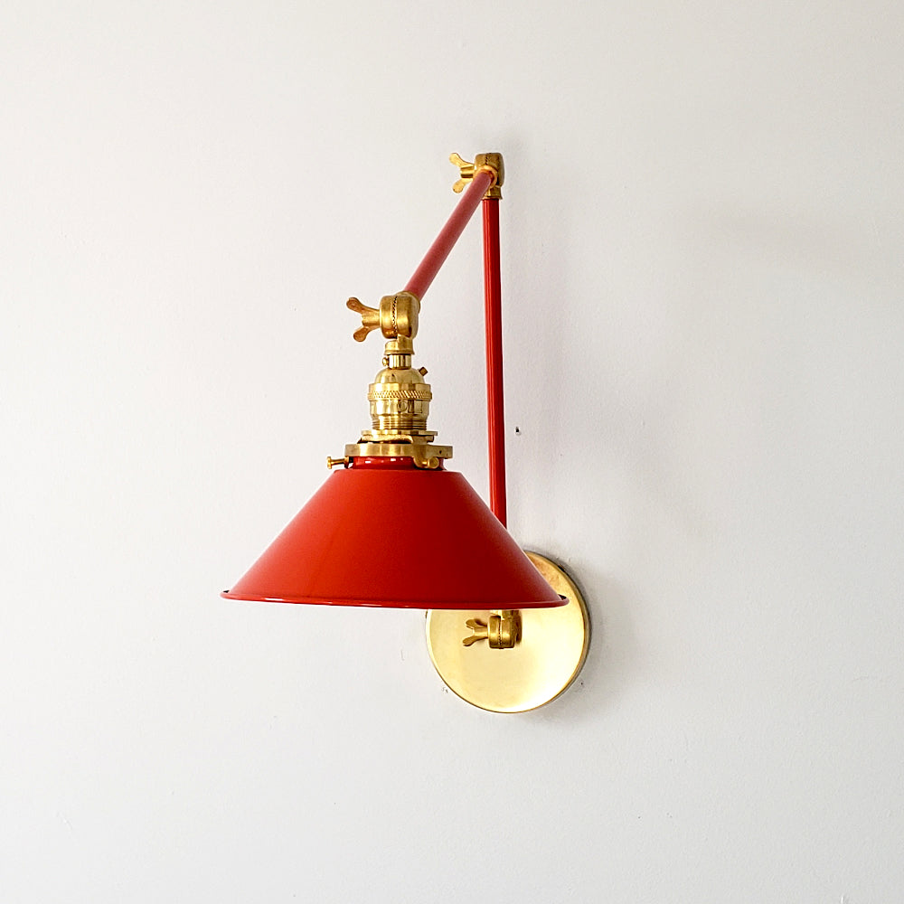 Classic Wall Mounted Cone Adjustable Sconce For Bedroom & Desk