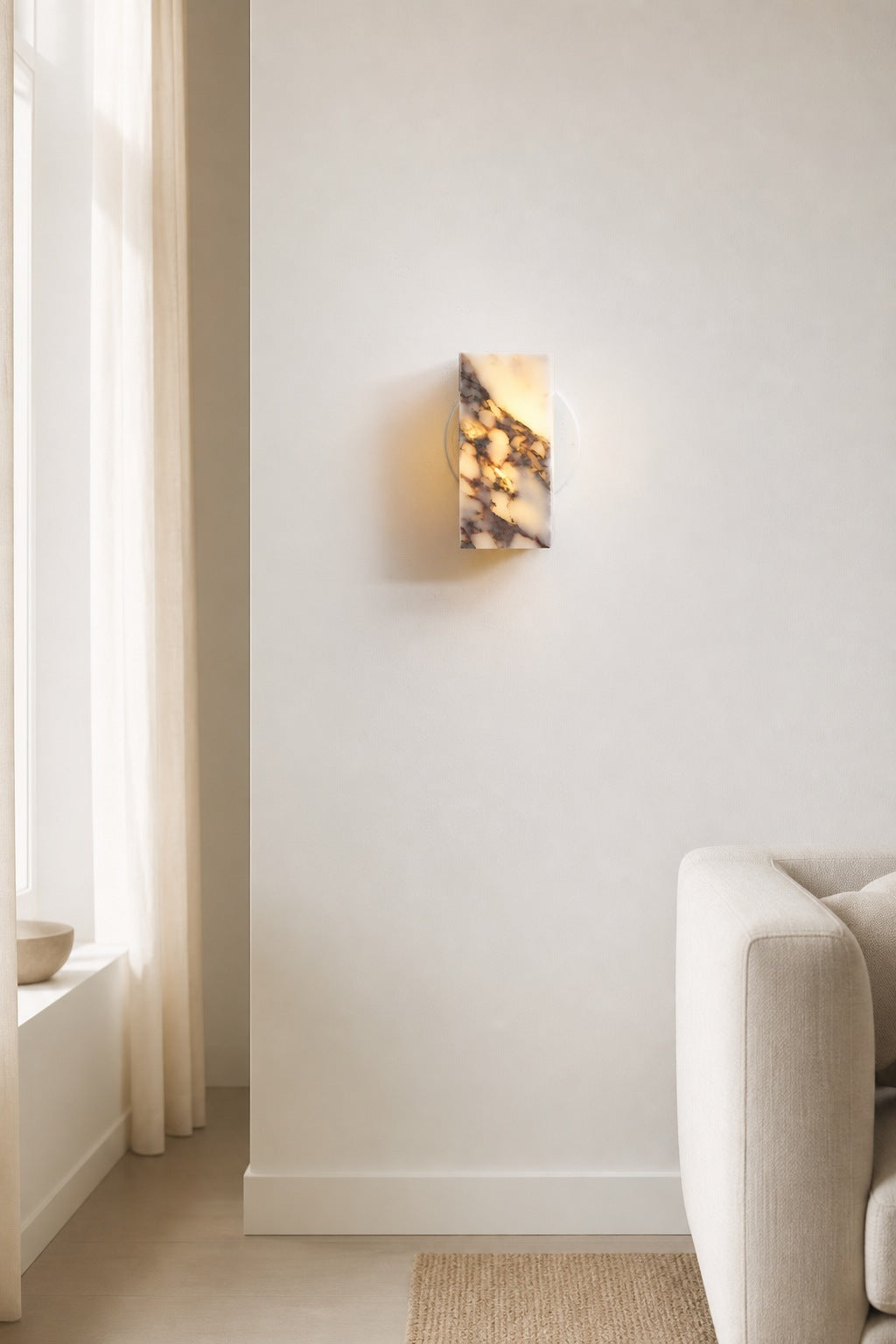 Square Marble Wall Lamp