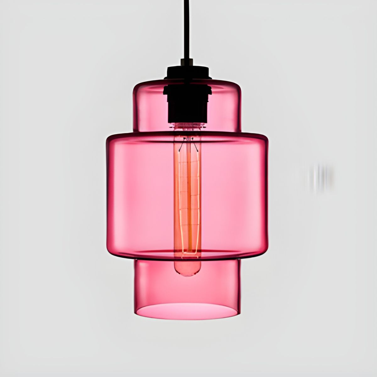Crystalline Series Pendant Light - Blown Glass Multi Colored Glass Pendant Lamp
