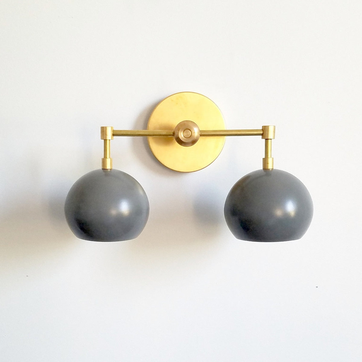 Grey Shades Sconce - Double Head Vanity Bathroom Wall Light