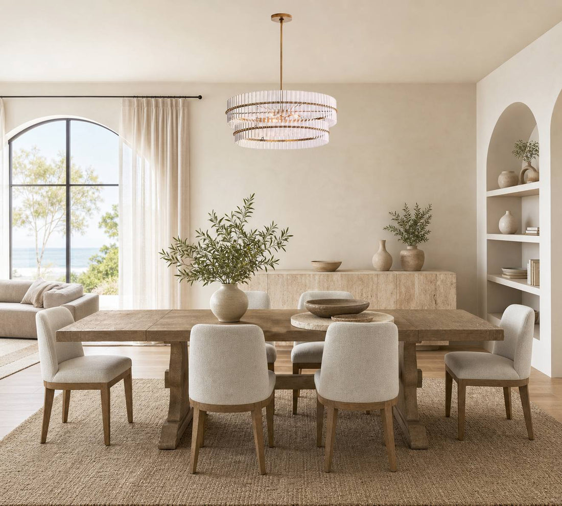 Lumora Crystal Pendant Light – Elegant Tumbled Brass & Cut Glass