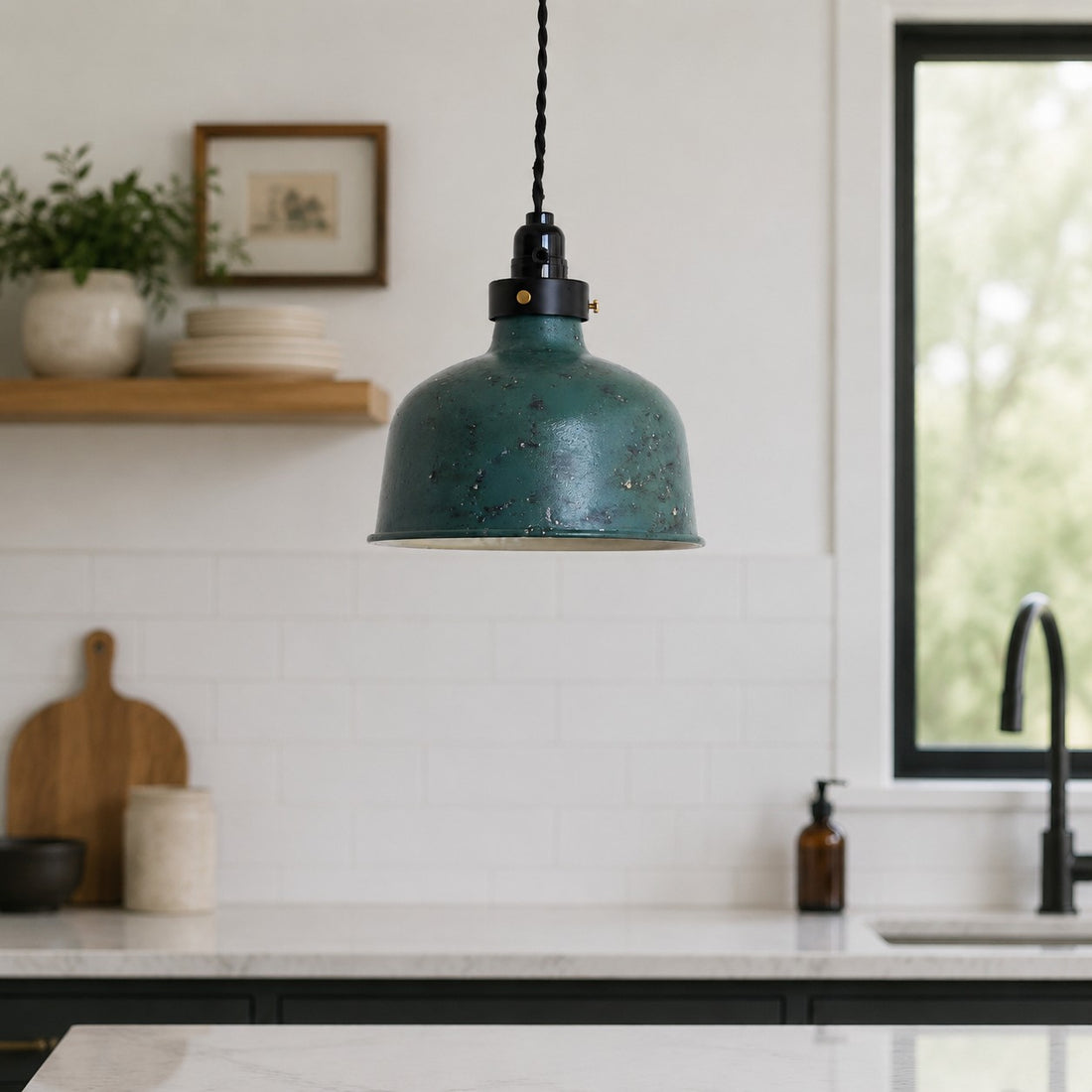 Hand-Rusted Nordic Farmhouse Pendant Light Fixture