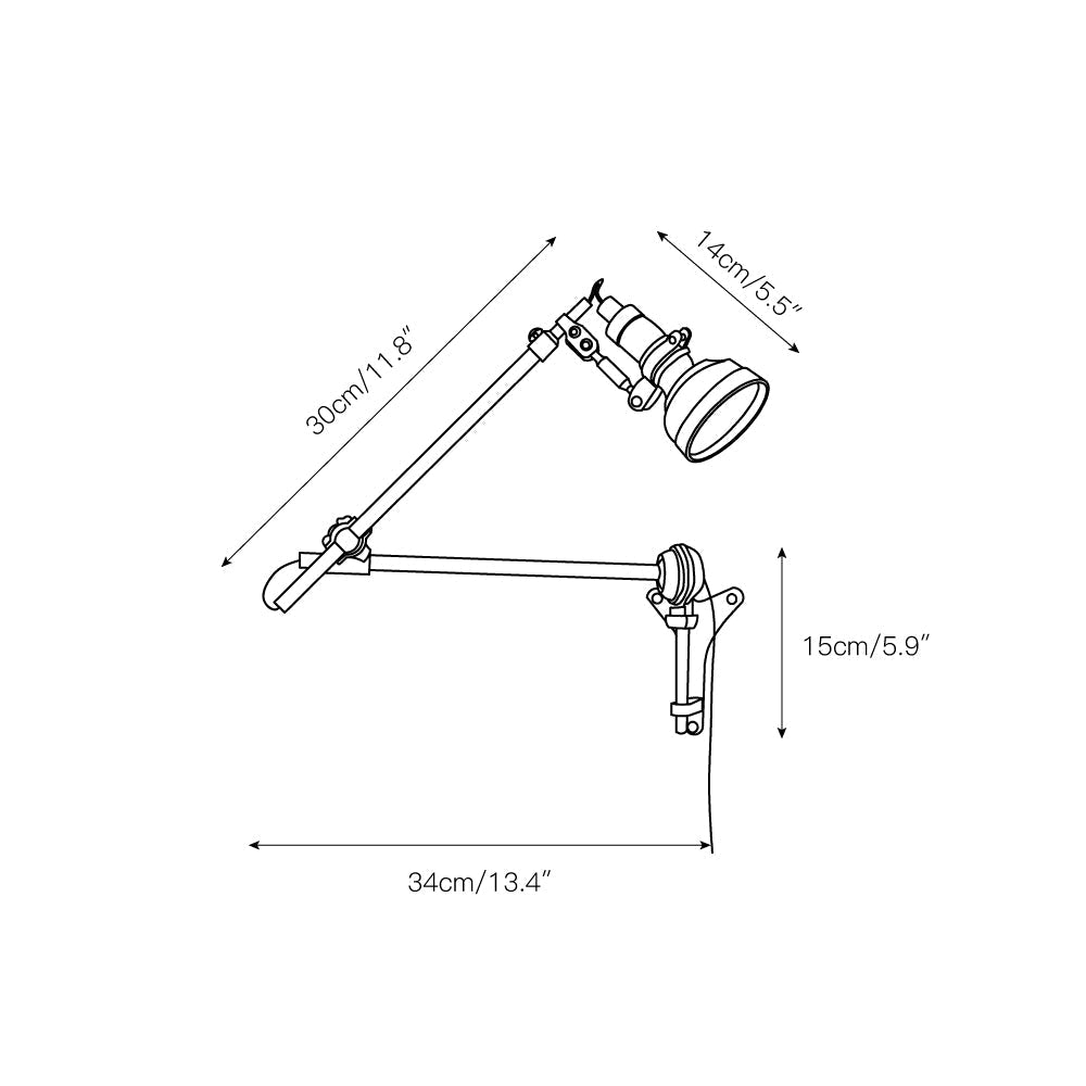 Ralph Rocker Arm Plug-in Wall Lamp