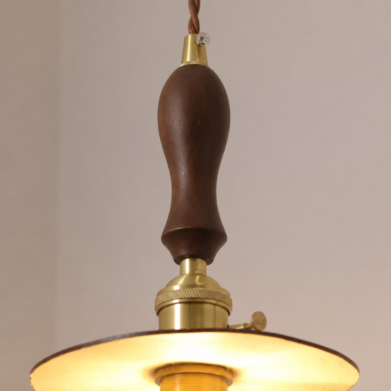 Vintage leather pendant light