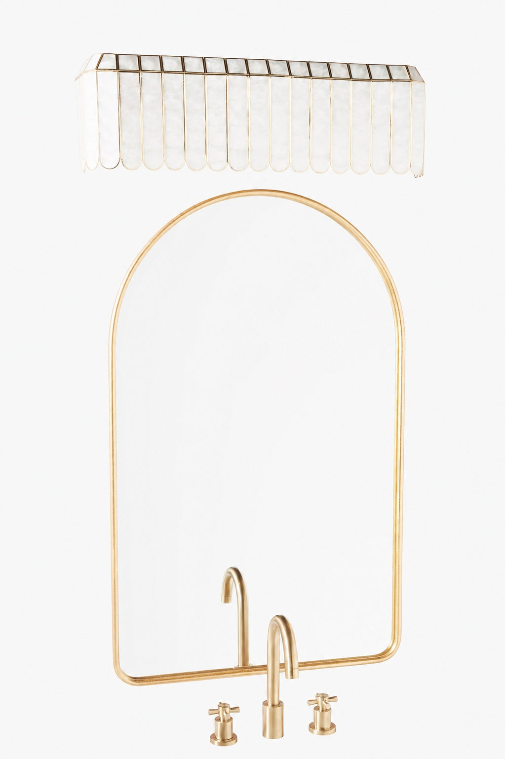 Lumica Capiz Faceted Wall Light - Brass & Iron Sconce in Gold Finish