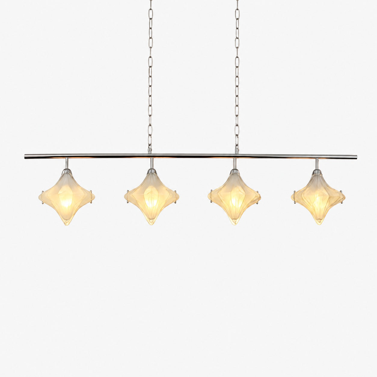 Art Deco Star Linear Pendant Light - Elegant Lighting for Kitchen Island  - Astris Cassiopeia