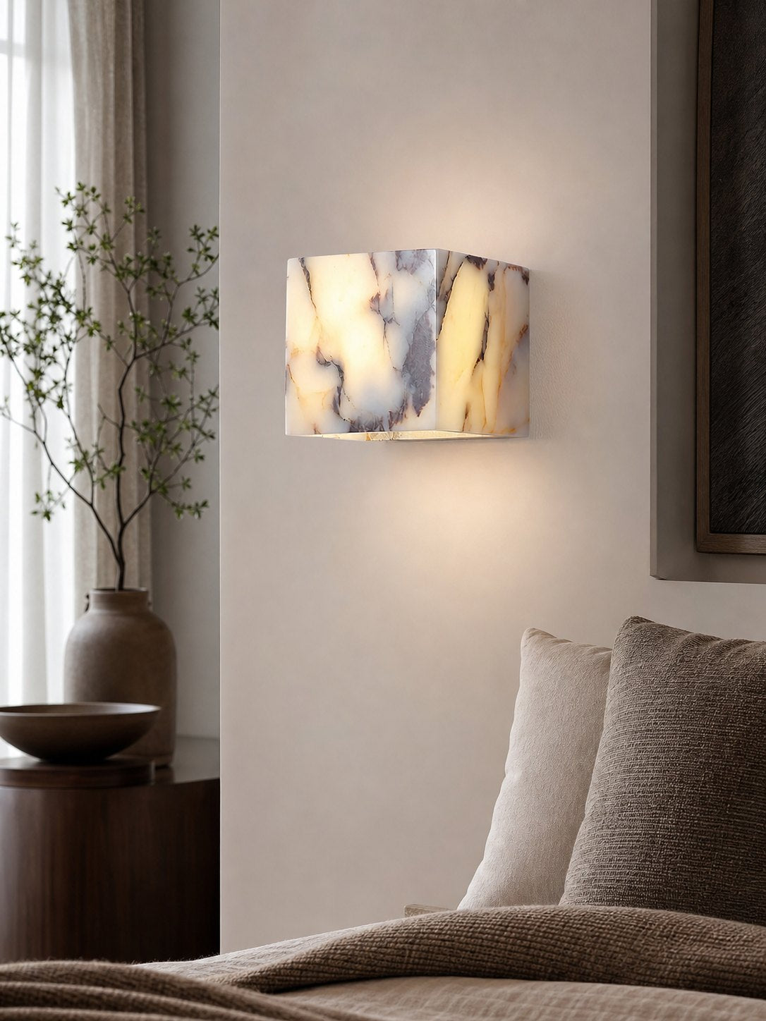 Square Marble Wall Lamp