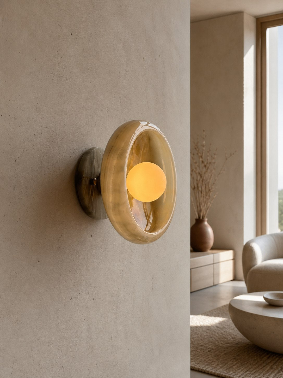 Piedra Marble Wall Lamp