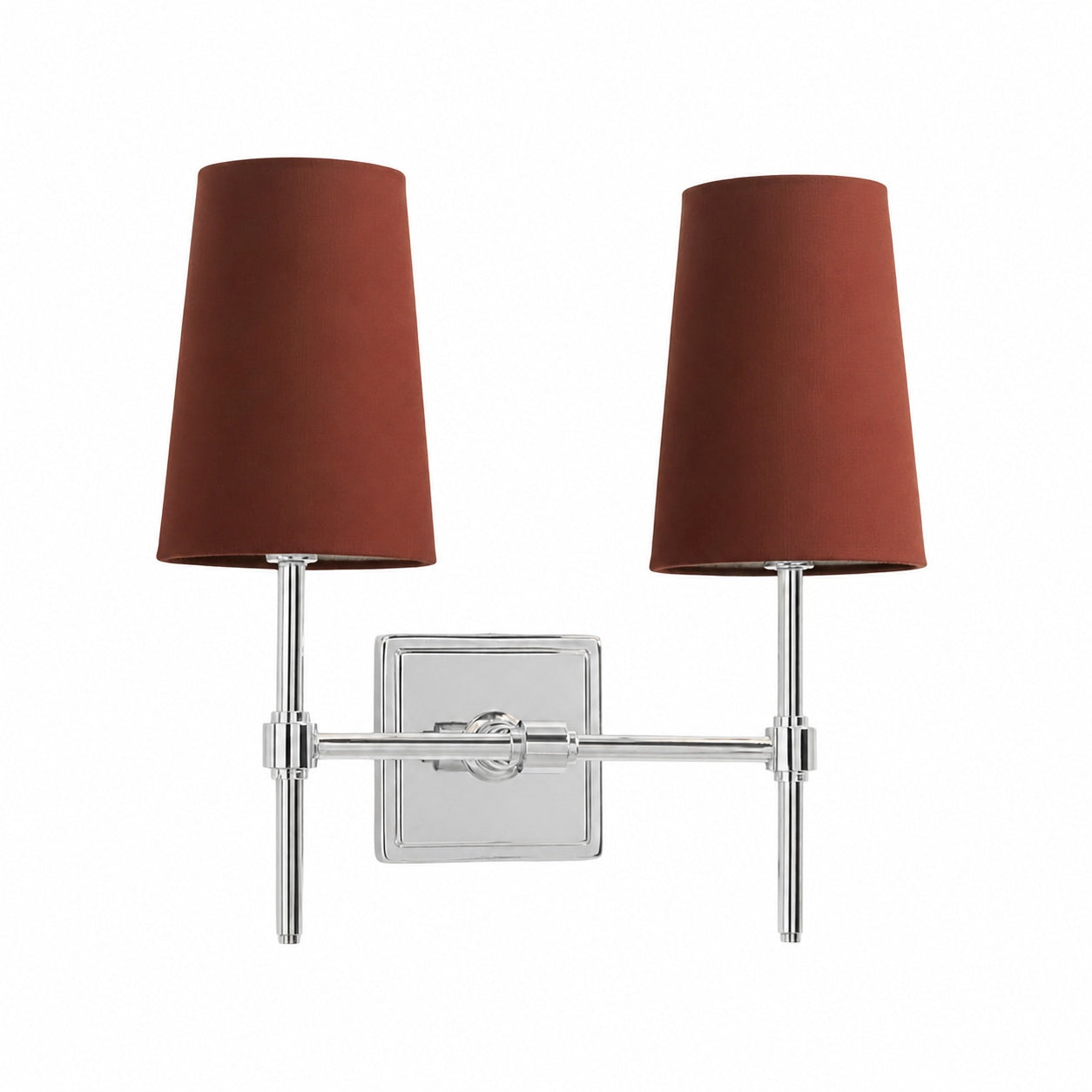 Derlina White Linen Shades Wall Lamp – Retro Metal Multi-Head Lighting Fixture