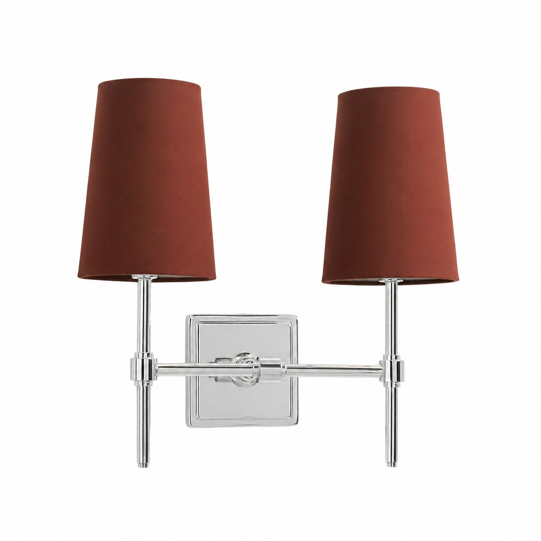 Derlina White Linen Shades Wall Lamp – Retro Metal Multi-Head Lighting Fixture