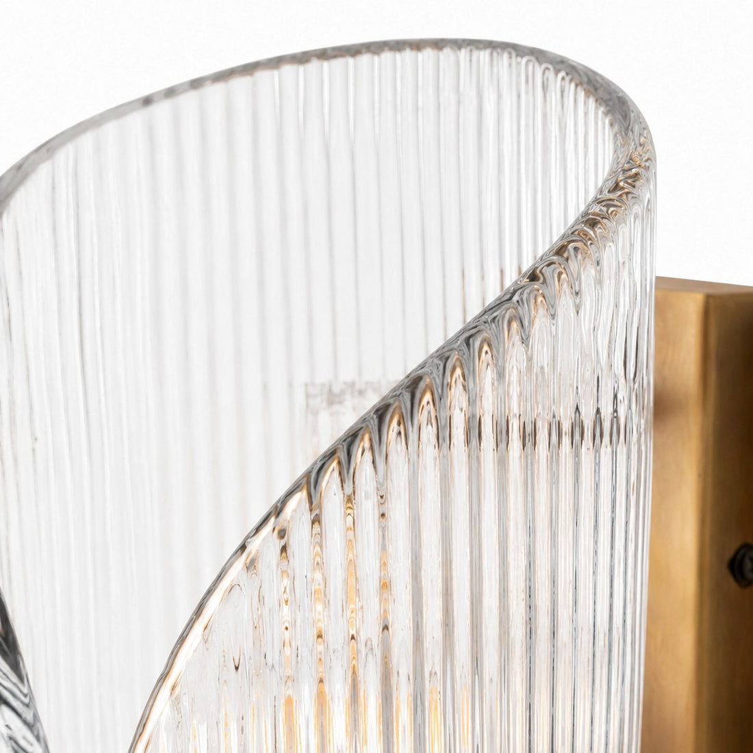 Vintage Ripple Glass Wall Sconce