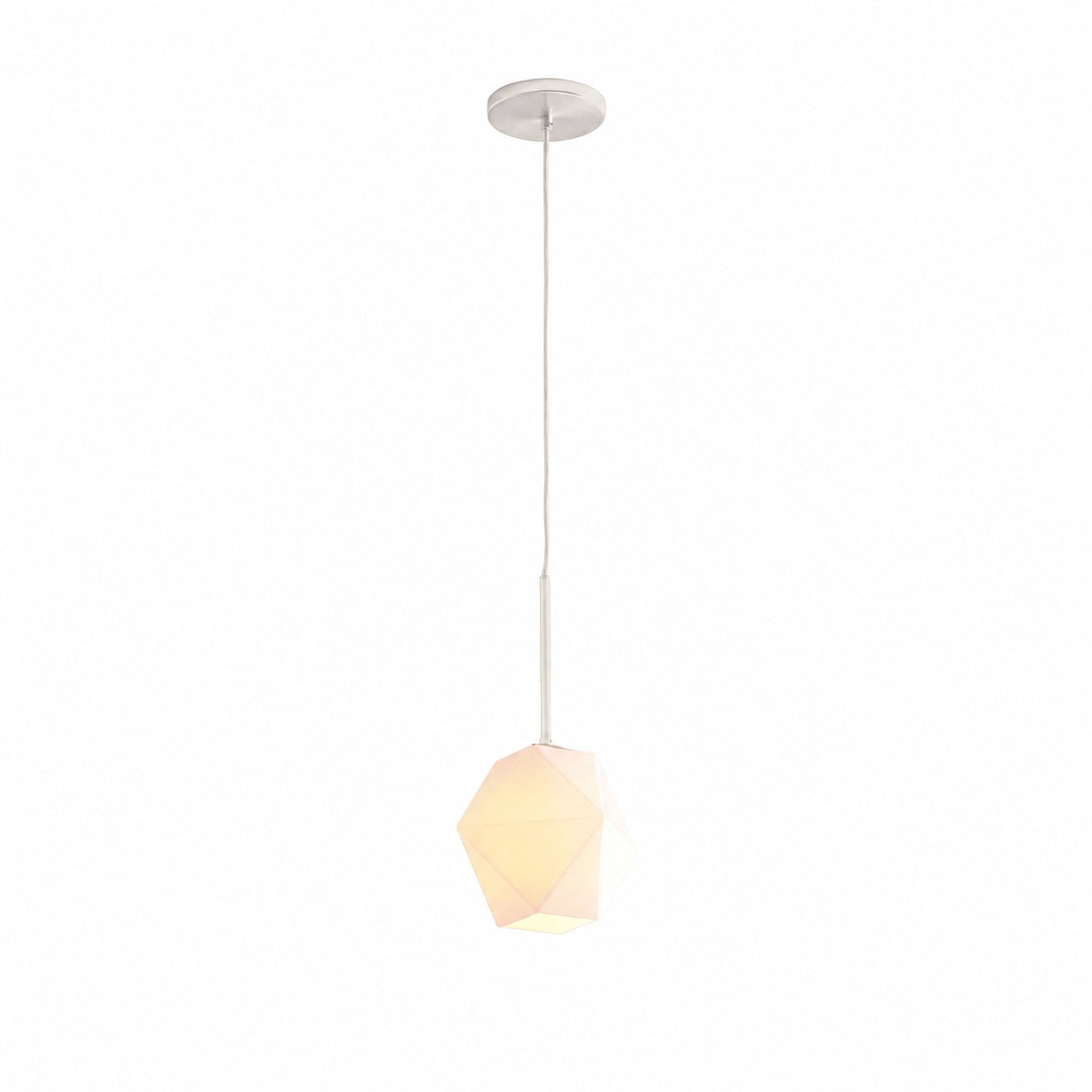 Talvior Faceted Pendant Light – Adjustable Glass Light Fixture