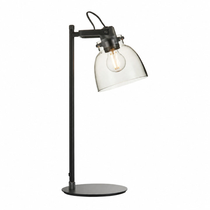 Readium Adjustable Table Lamp - Industrial Metal and Dome Glass for Bedroom and Study