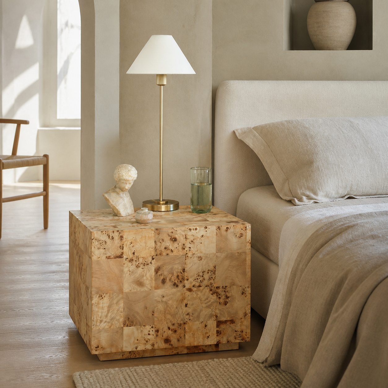 Diora Table & Floor Lamps - Linen Shade Modern Linear Style Sophisticated Accent
