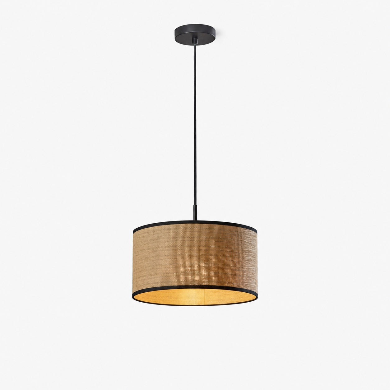 Dumora Fabric Drum Shade Pendant Light - Linen Design Hanging Light