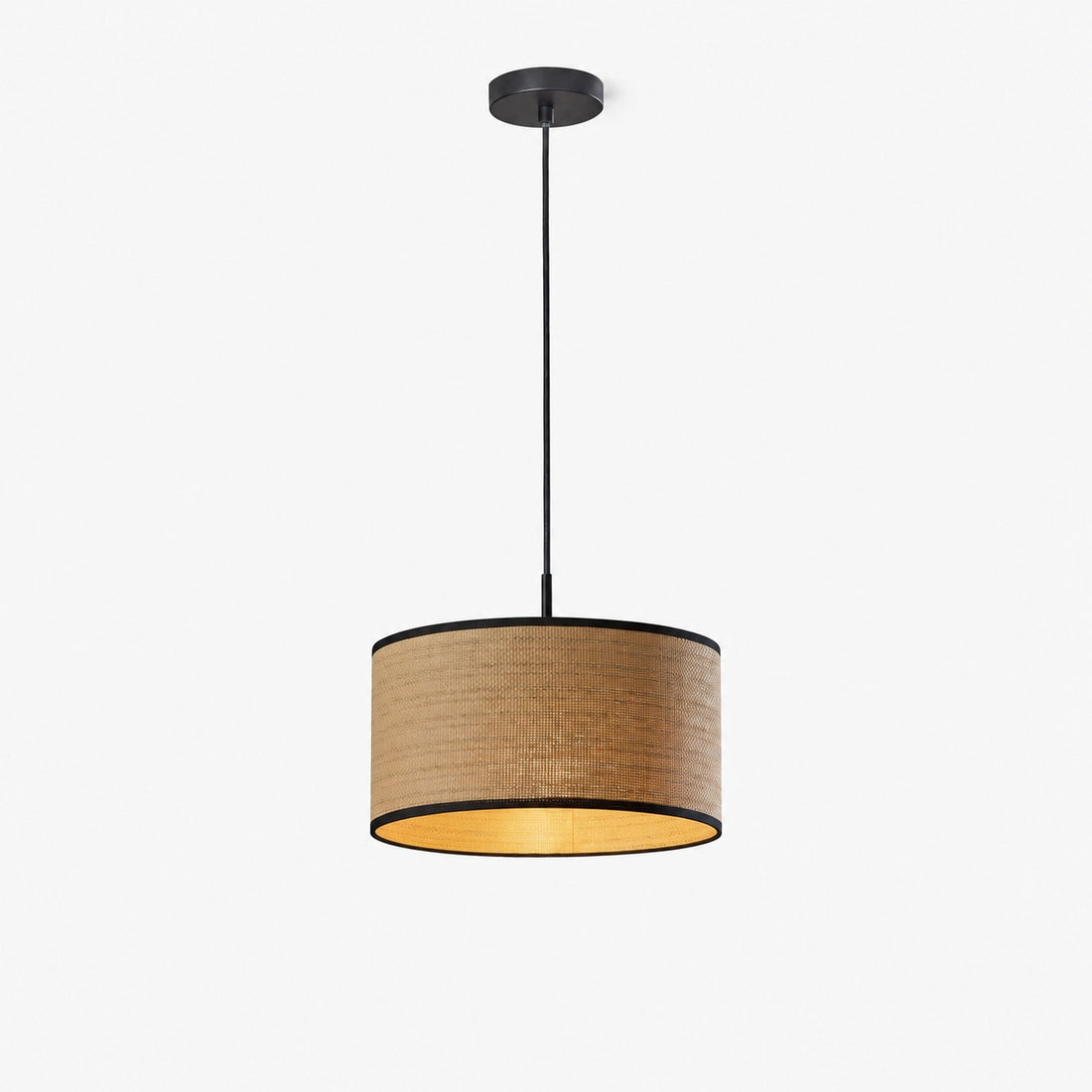 Dumora Fabric Drum Shade Pendant Light - Linen Design Hanging Light