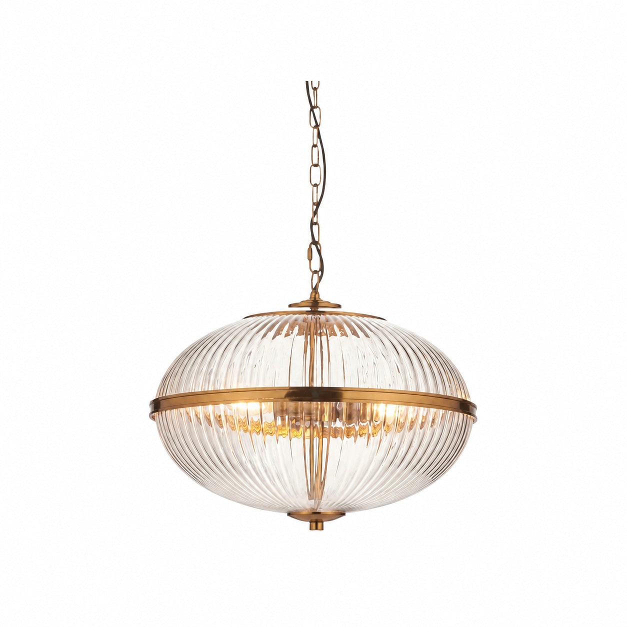Luntra Contemporary Multi-Light Pendant with Textured Glass for Bedrooms and Hallways