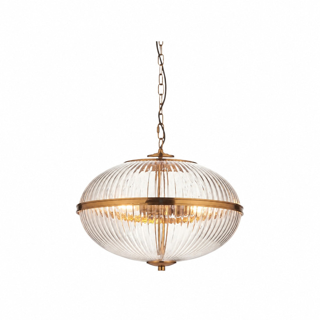 Luntra Contemporary Multi-Light Pendant with Textured Glass for Bedrooms and Hallways