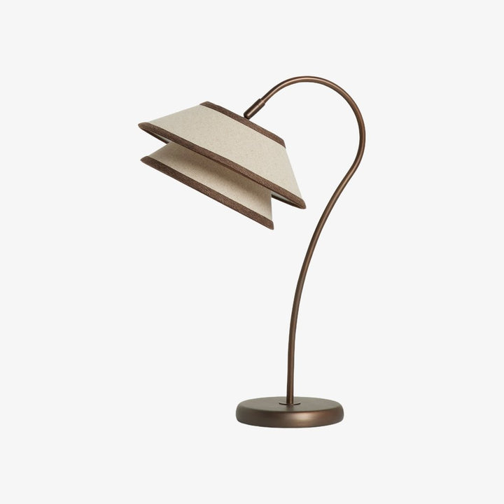 Tarivon Stacked Table Lamp – Modern Antique Linen Shade for Bedroom & Living Room