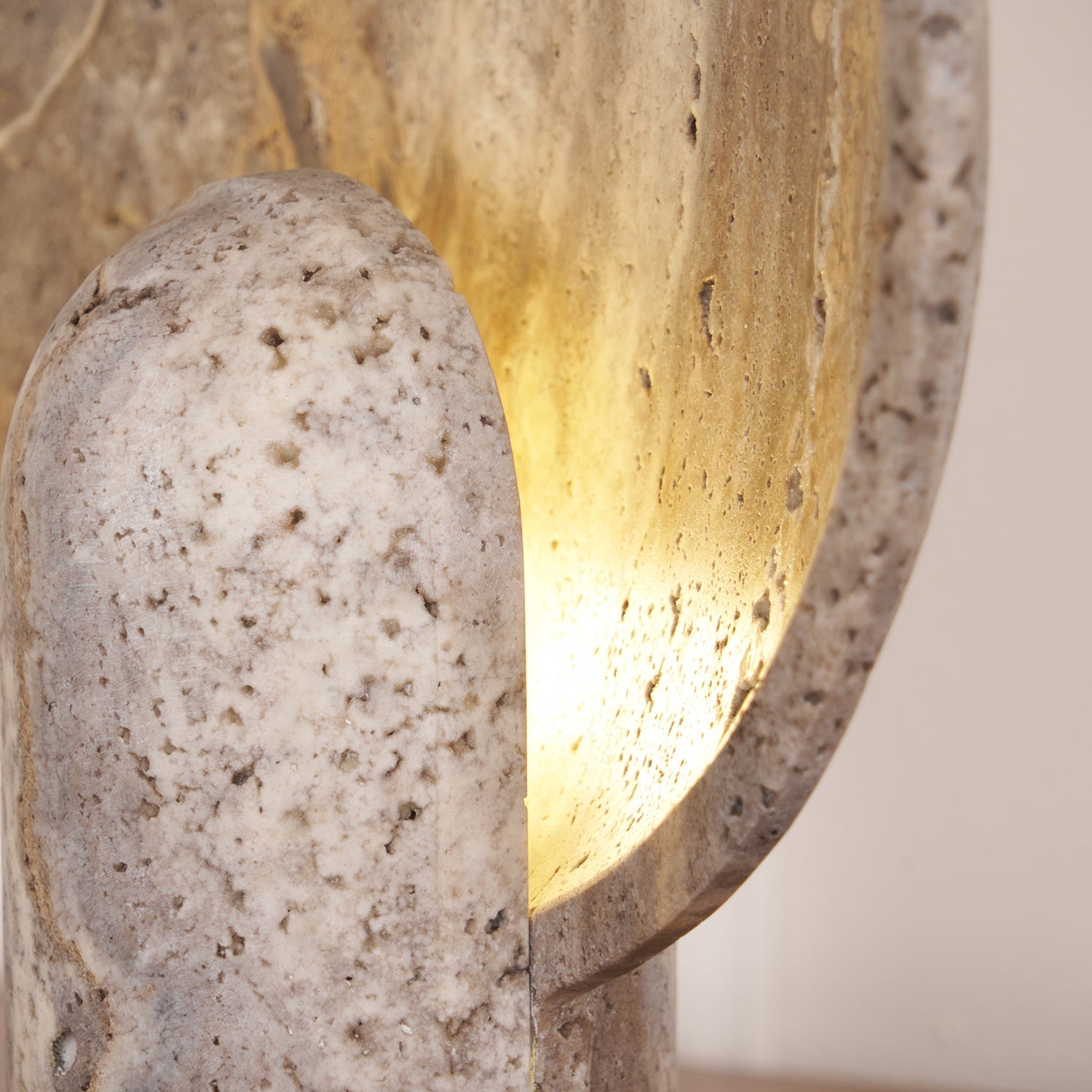 Wabi-sabi Style Eclipse Stone Table Lamp