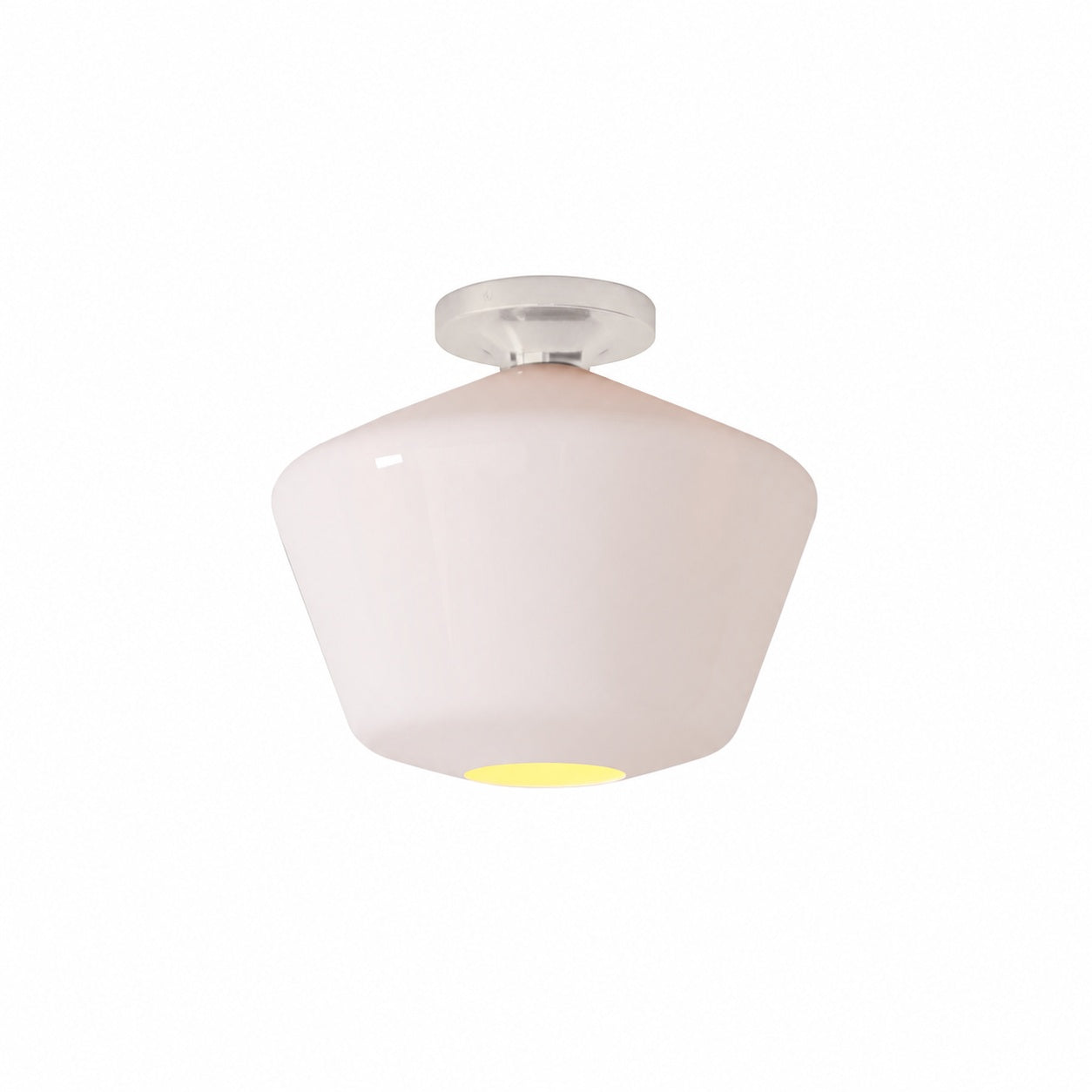 Merin Minimalist Sleek Geometric Glass Flushmount Light