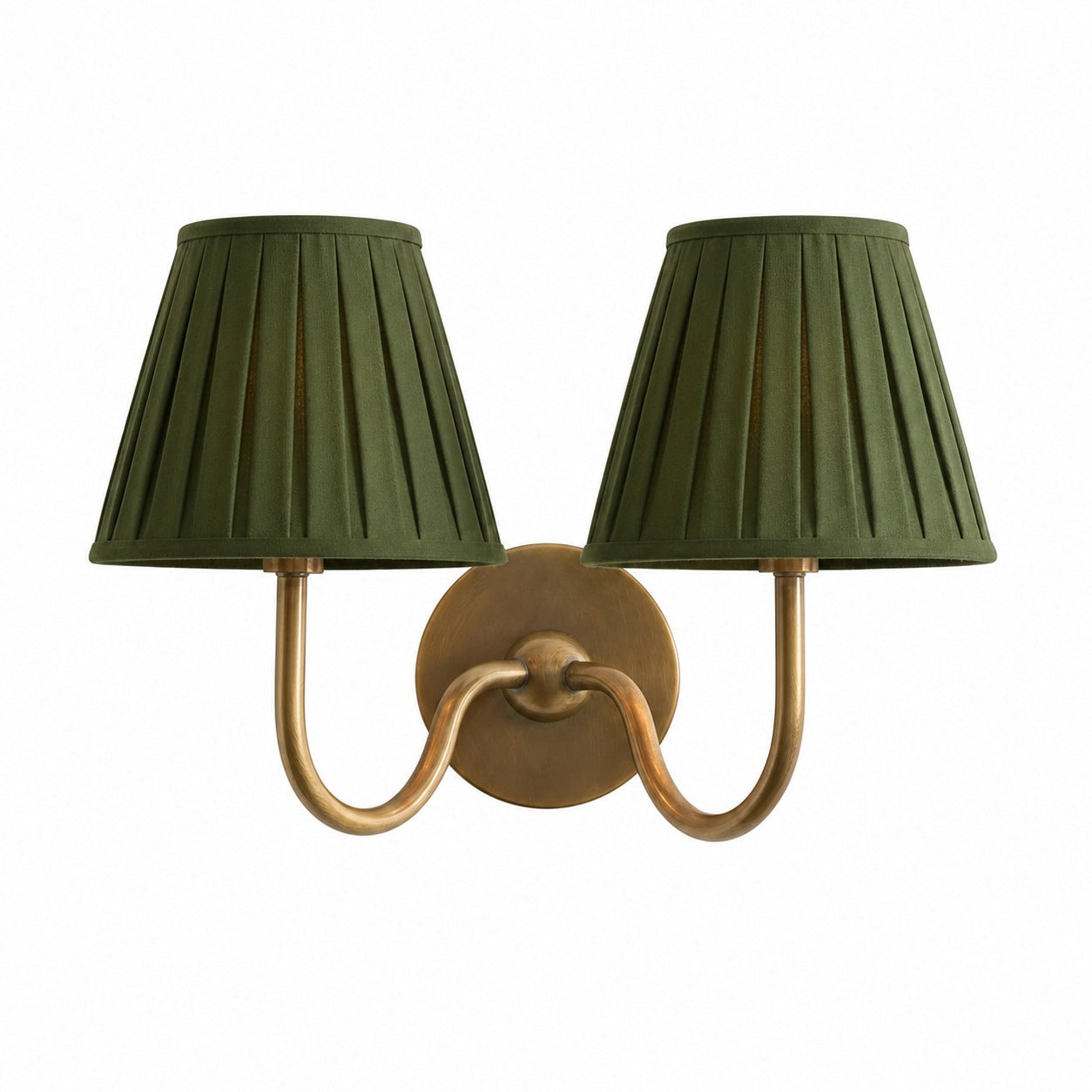 Luvora Vintage Pleated Shade Wall Lamp - Modern Brass Linen Wall Lighting